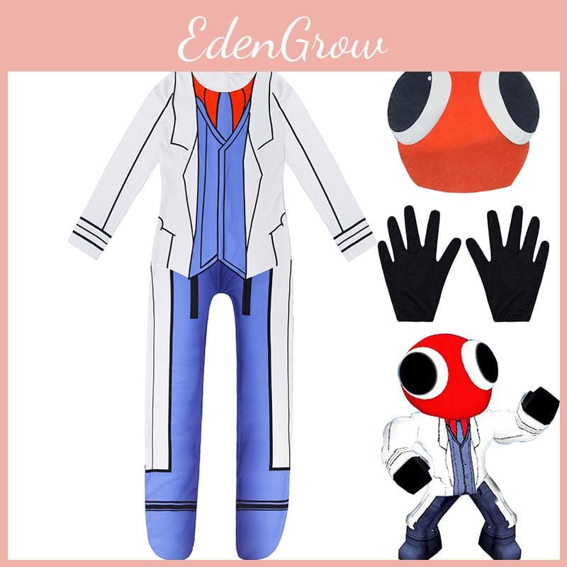 Atmungsaktiver Roblox Rainbow Friends Ant Man Kinder Halloween Jumpsuit Maske Cosplay Kostüm cm
