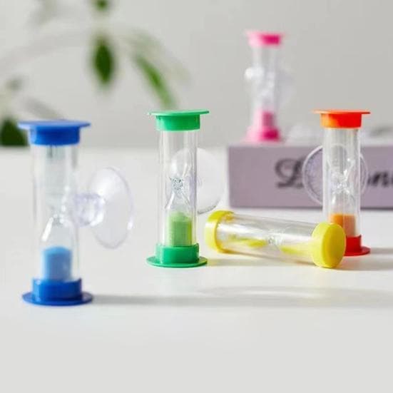 Sanduhr-Timer, 3-Minuten-Sanduhr, Sanduhr mit Saugnapf, langlebige Sanduhr für Kinderspiele, Klassenzimmer grün