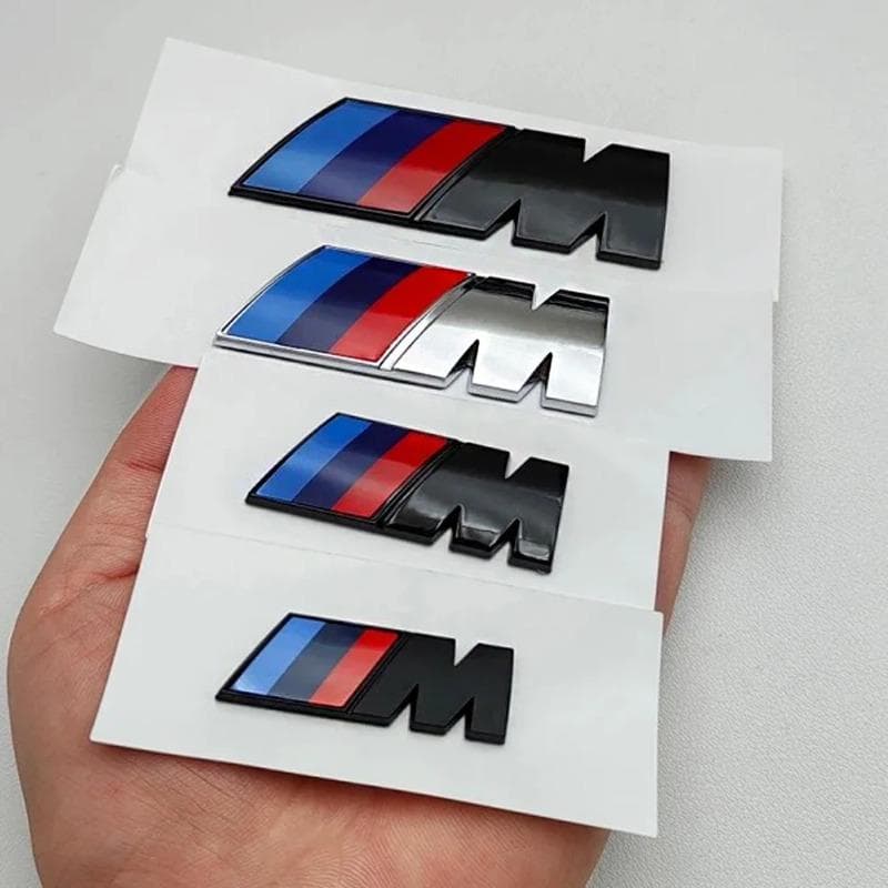1 Stück BMW M Emblem 3D Auto-Kotflügel-Logo Heckklappenaufkleber für BMW E39 E46 E36 E90 G20 G30 E60 G22 F30 F20 X3 X5 X6 M Zubehör