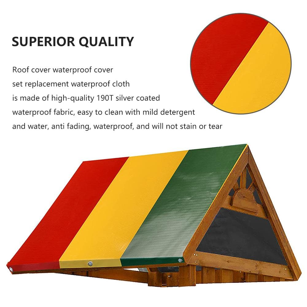 Schaukelgestell Ersatzplane 52 x89  Wasserdicht Kinder Spielplatz Dach Überdachung Abdeckung Outdoor Schaukelgestell Rutsche Sonnenschutz