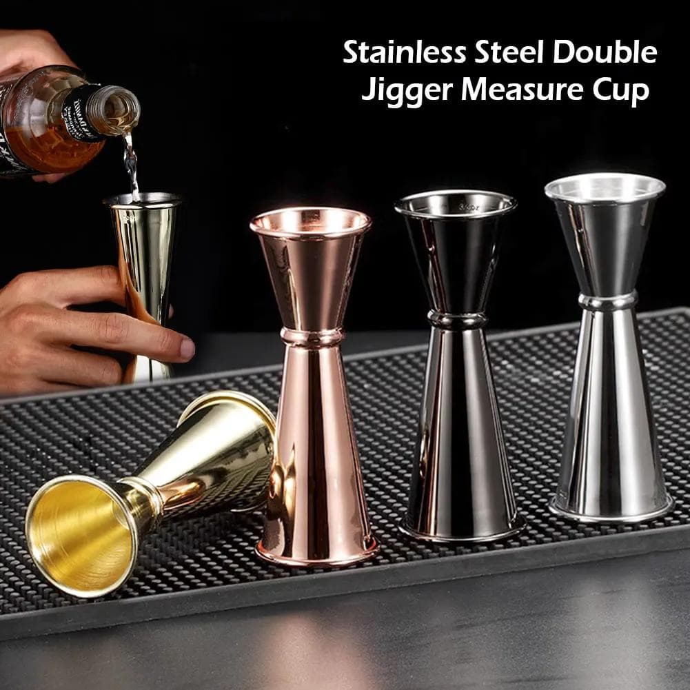 ou 1530ml 3060ml Double Prise Acier Inoxydable Mesureur Cocktail Shaker Mesureur Boisson Alcool Jigger Cuisine Bar Ustensiles de Bar noir