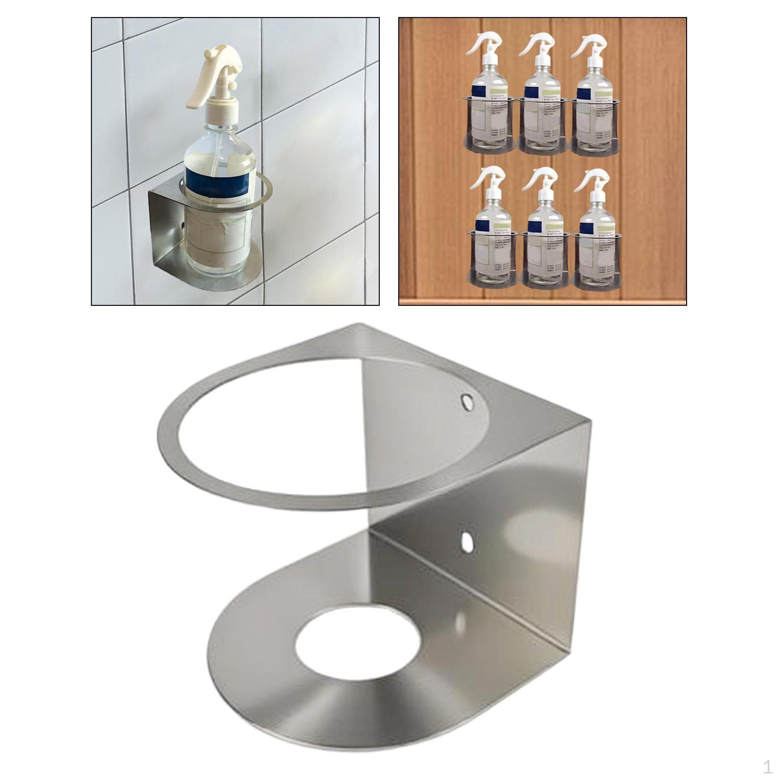Support pour Flacon Pulvérisateur Organisateur de Boîtes Étagère de Rangement Murale pour Salle de Bain