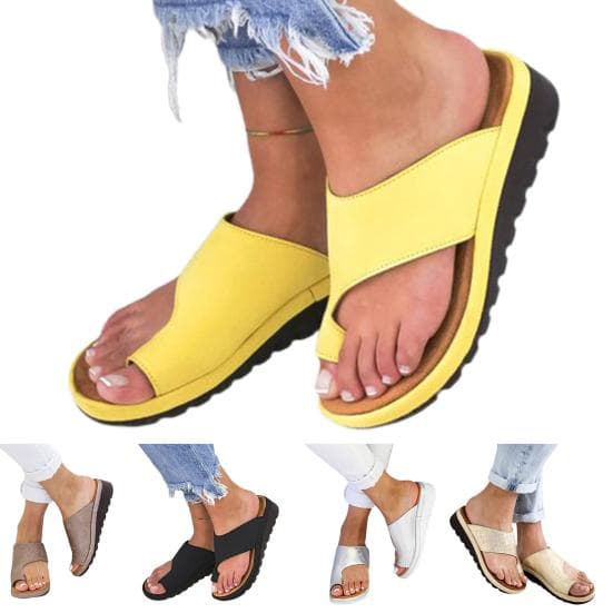 Sommer Frauen Slipper Keil Leichte Weibliche Schuhe Orthopädische Bunion Corrector Offene spitze Hausschuhe Sandalen cm schwarz