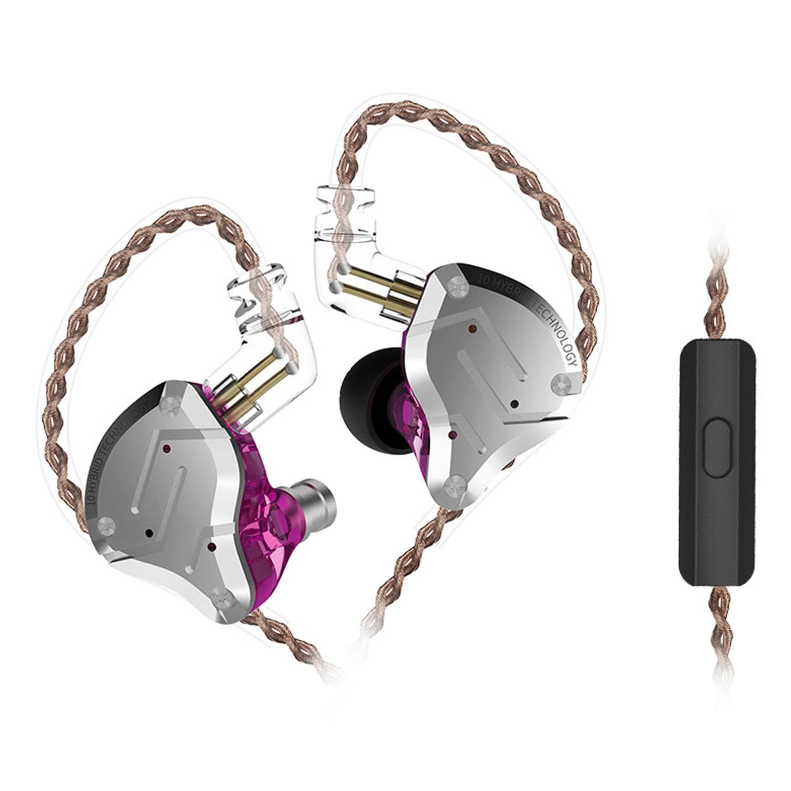 KZ ZS10 Pro 3,5 mm kabelgebundene In-Ear-Kopfhörer 1DD+4BA Hybrid-HiFi-Musik-Kopfhörer Sport-Headset 2-polig schwarz