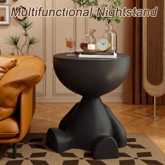 Runder Couchtisch mit Ablagefach Kreis Beistelltisch Schlafzimmer Küche Wohnzimmer Kleiner Raum Sofa Nachttisch Beistelltisch Schreibtisch