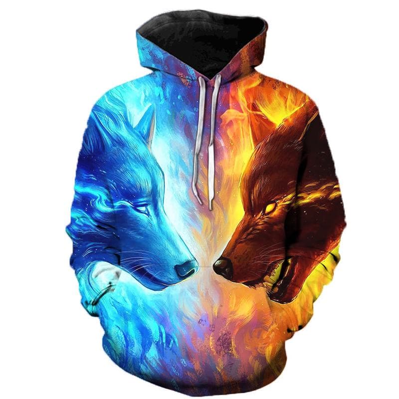 Frühling Herbst 3D Wolf Hoodies Männer Mit Kapuze Tier Wolf Gedruckt Hoodie Sweatshirts Trainingsanzüge Mann/Frauen Jacken Lustige Hoody cm