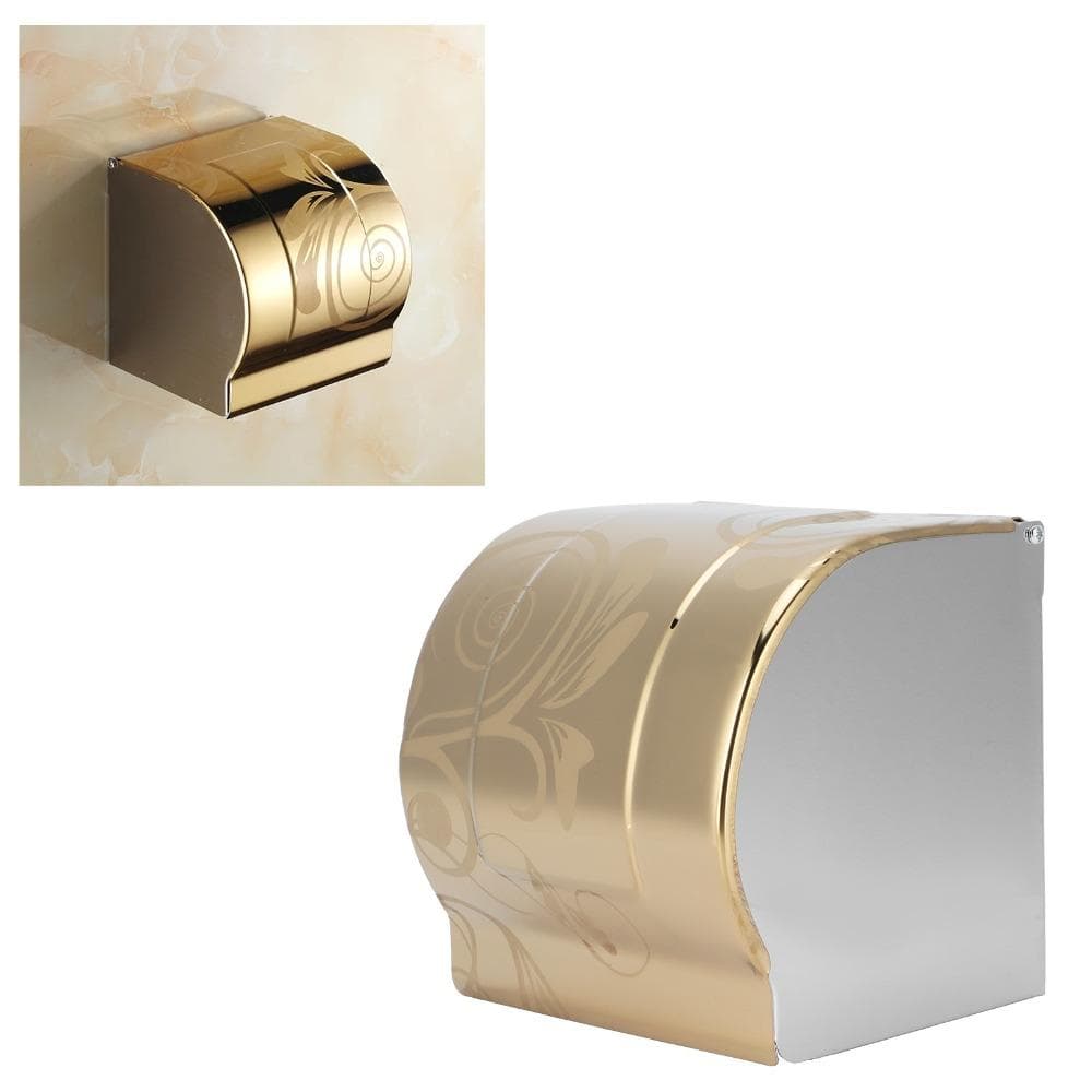 Porte-rouleau papier doré Support papier toilette en acier inoxydable Salle de bain Toilettes