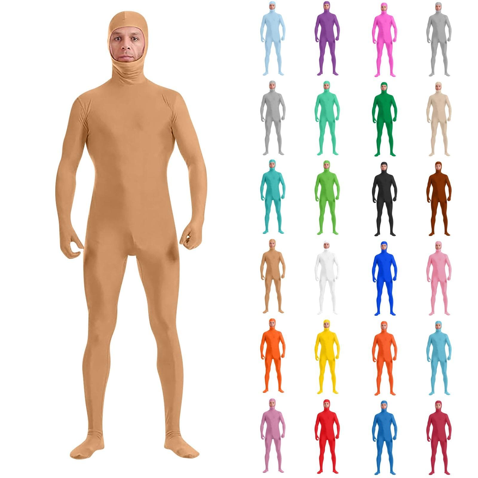 Zentai Anzug Cosplay Turnanzug Ganzkörperbody Green Screen Anzug Halloween Kostüme cm