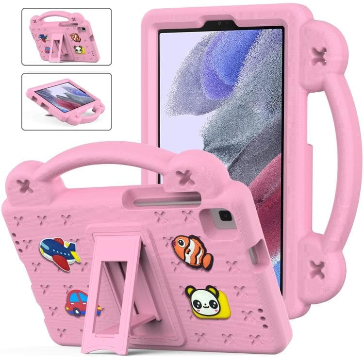 Für Samsung Galaxy Tab A7 Lite 8,7 2021 T220/T225 Griff Kickstand Kinder EVA Stoßfest Tablet Fall rosa