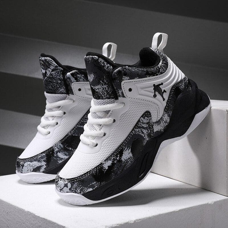 Rutschfeste Jungen-Basketball-Sneaker für Outdoor-Sport und Fitness-Aktivitäten cm grün