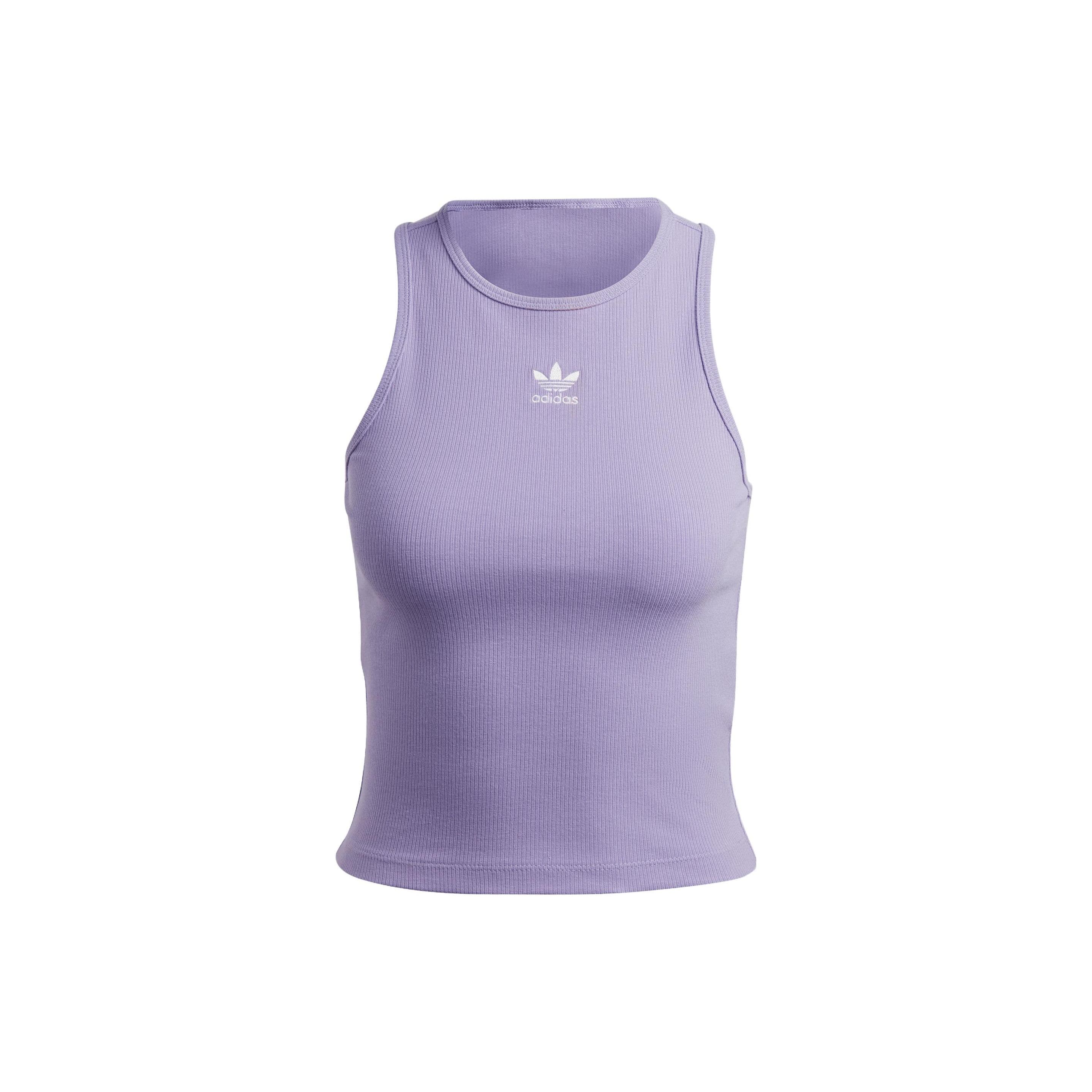 Adidas Originals Adicolor Essentials Débardeur à Logo Côtelé Femme Hauts Violet Magique Clair IB9112 cm
