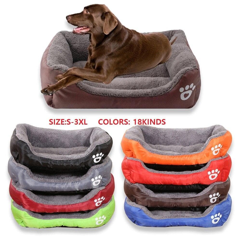 Haustierbett für große Hunde, weiches, warmes Katzenbett, Kissen, wasserdichter Boden, kleines Hundebett, Chihuahua, Husky, Haustierbetten