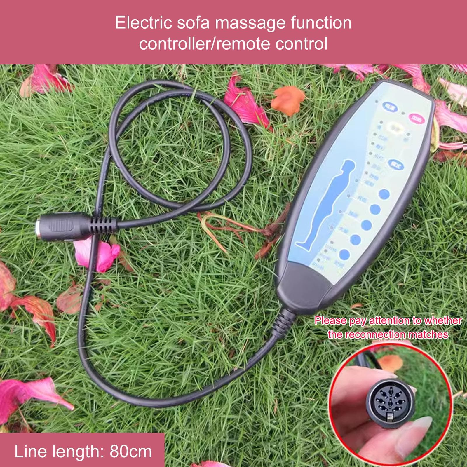 Mehrfachmodus Massage Fernbedienung für Elektrischen Relaxsessel 8-polige Buchsen 12VDC 20-Zoll-Kabel Heizintensitätsoptionen