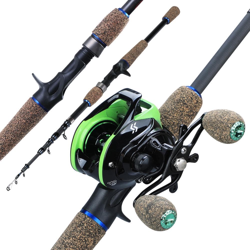 Bass Fishing Baitcastingrolle Dual Brake System Reel 8KGMaxDrag 12+1BB 7,2:1 Hochgeschwindigkeits-Angelrolle grün
