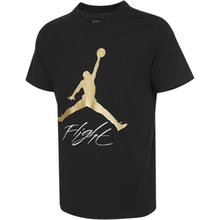 Jordan Jumpman Logo Flight Design Confortable Simple T-shirt à Manches Courtes Doux Homme Hauts Noir AO0665-011 cm