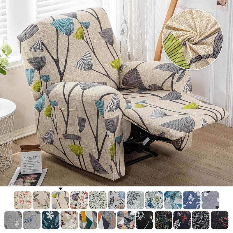 Floraler Liegesofabezug, Stretch-Liegesofa-Schonbezüge für Wohnzimmer, abnehmbarer Lazy Boy Relax-Sesselbezug, Heimdekoration