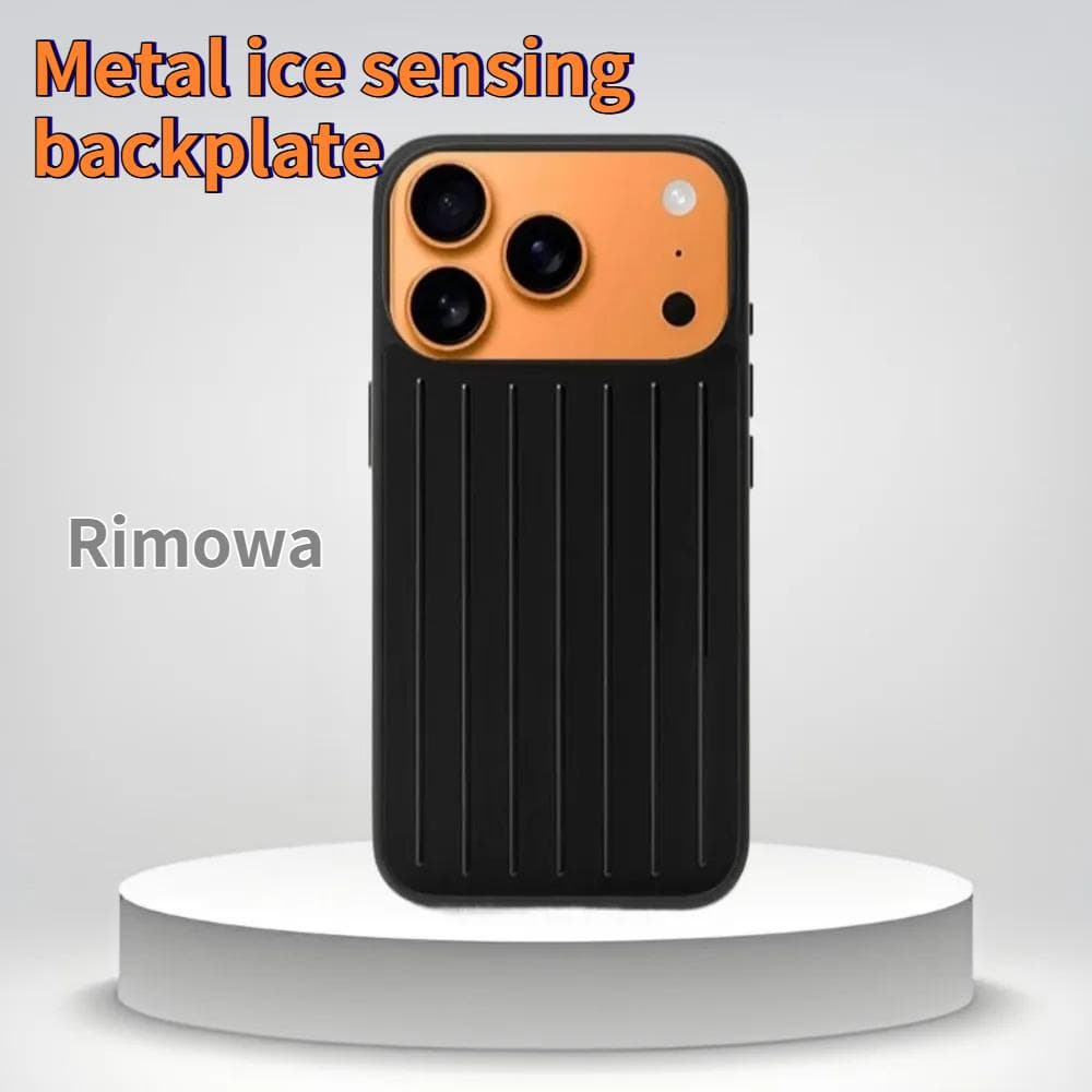 Exquisite Geschenkbox 3D Wellblechstreifen Stilvoll für Rimowa Gepäck Handyhülle für IPhone 17 Pro Max 16 15 14 13 Aluminium-Magnesium-Legierung