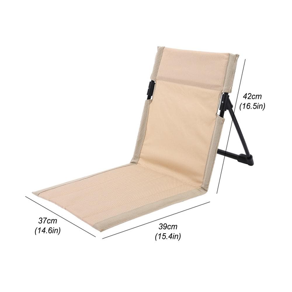 Chaise de plage pliante d'extérieur, légère, simple, Portable, pour loisirs, voyage beige