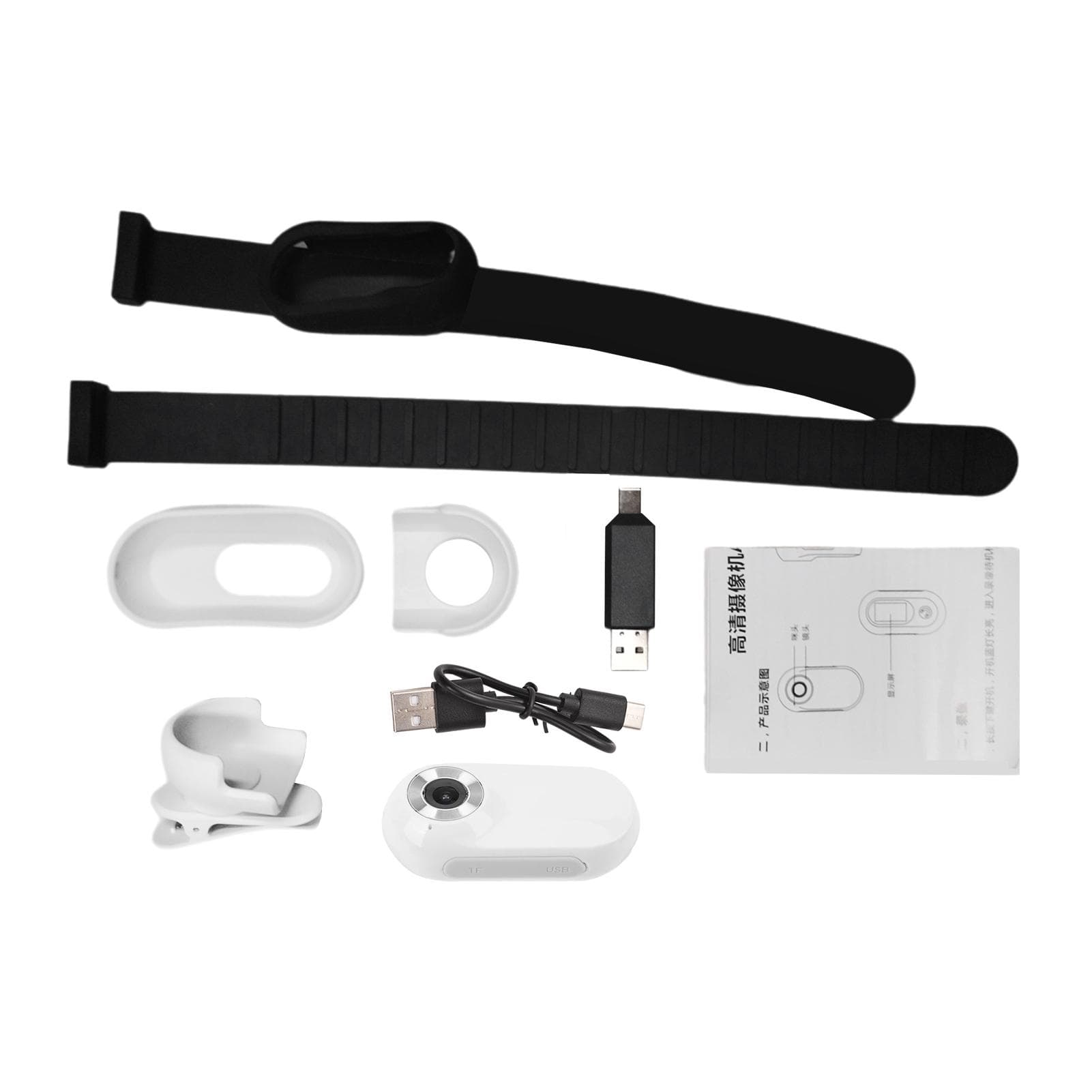 1080P Haustierkamera Halsband Katzenhalsband Kamera 90 Grad Weitwinkel Hundehalsband Kamera Mini Sportkamera weiß