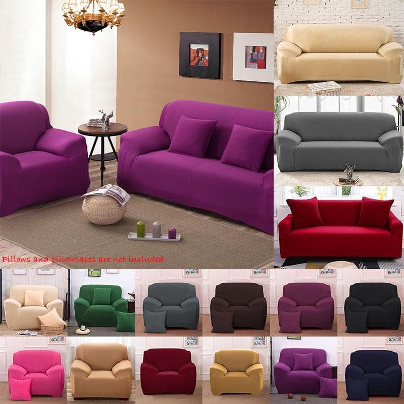 1-, 2-, 3-, 4-Sitzer-Soft-Stretch-Stuhl-Sofabezüge, Couchbezug, elastischer Schonbezug beige