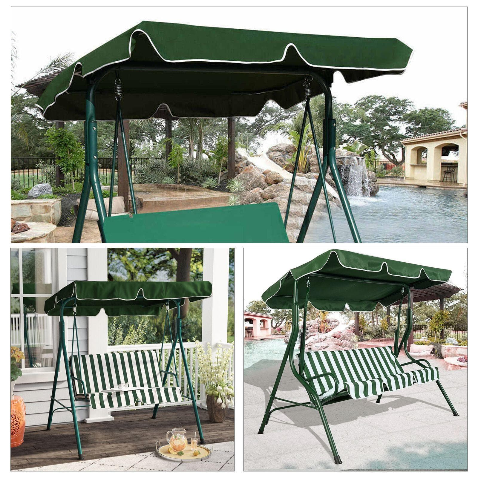 Wasserdichte Outdoor-Überdachung, Oxford-Stoff-Abdeckung für Garten-Terrassenschaukel grün