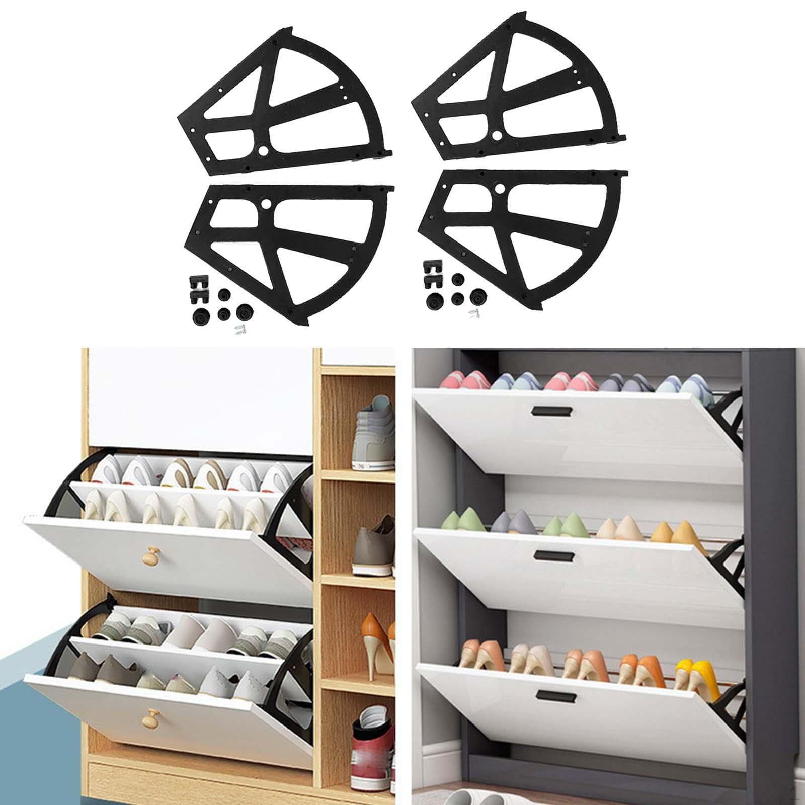 Accessoires d'armoire à chaussures basculantes, charnière de tiroir à chaussures, noir, Durable, facile à installer, pour la maison