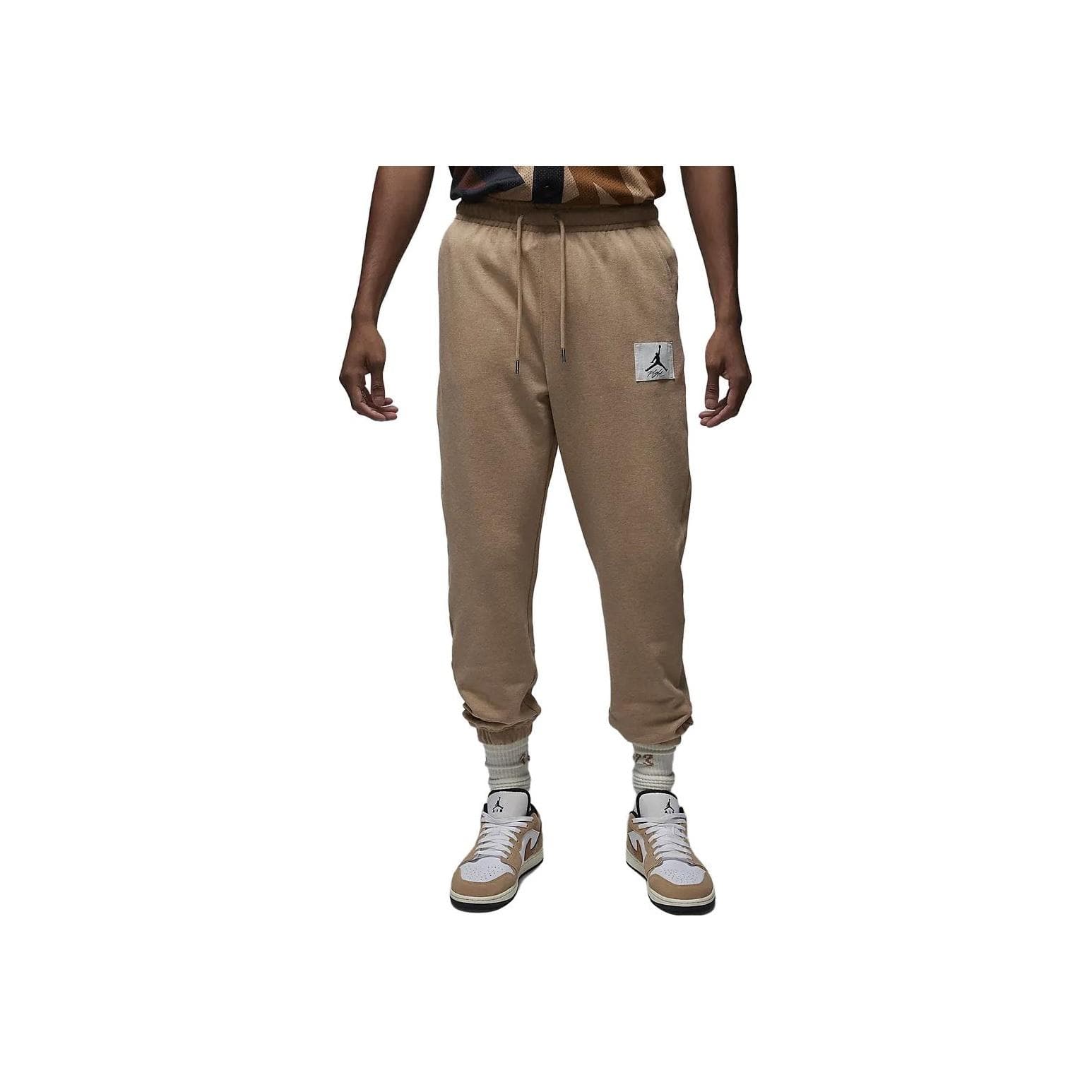 Pantalon de jogging homme couleur unie à taille élastique Jordan Bas Marron DQ7468-201 cm