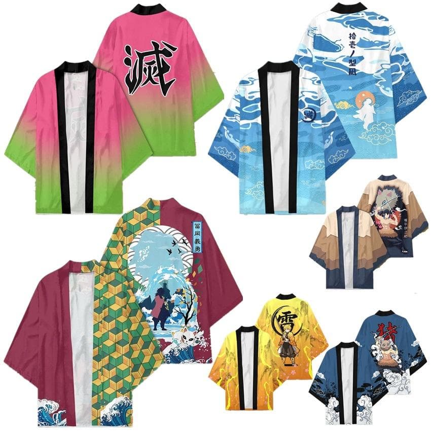 Anime Kimono Dämon Slayer Kimetsu keine Yaiba Japan Mantel Kimono Haori Yukata Cosplay Hemd Mantel Frauen Männer Sommer Kleidung cm