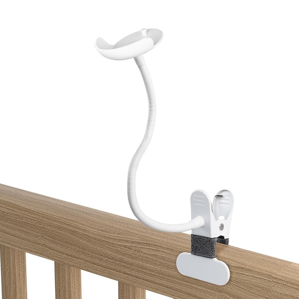 Babyphone-Clip-Halterung, kompatibel mit VAVA Babyphone-Halterung für Kleinkinder, flexible Drehmontage weiß