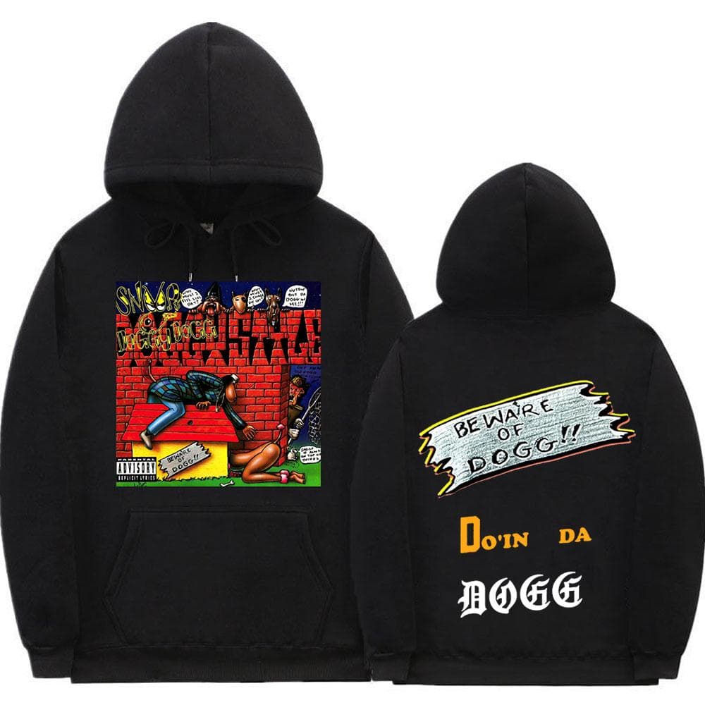 Rapper Snoop Dogg Hoodie 1933 Vorsicht vor Dogg Doggystyle Musikalbum Kapuzenpullover Unisex Vintage Hip Hop Pullover Streetwear cm
