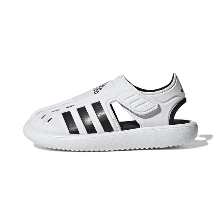 Adidas Sandale d'été à bout fermé J Blanc Noir Chaussures de sport pour enfants Blanc nuage Noir essentiel GW0387 cm
