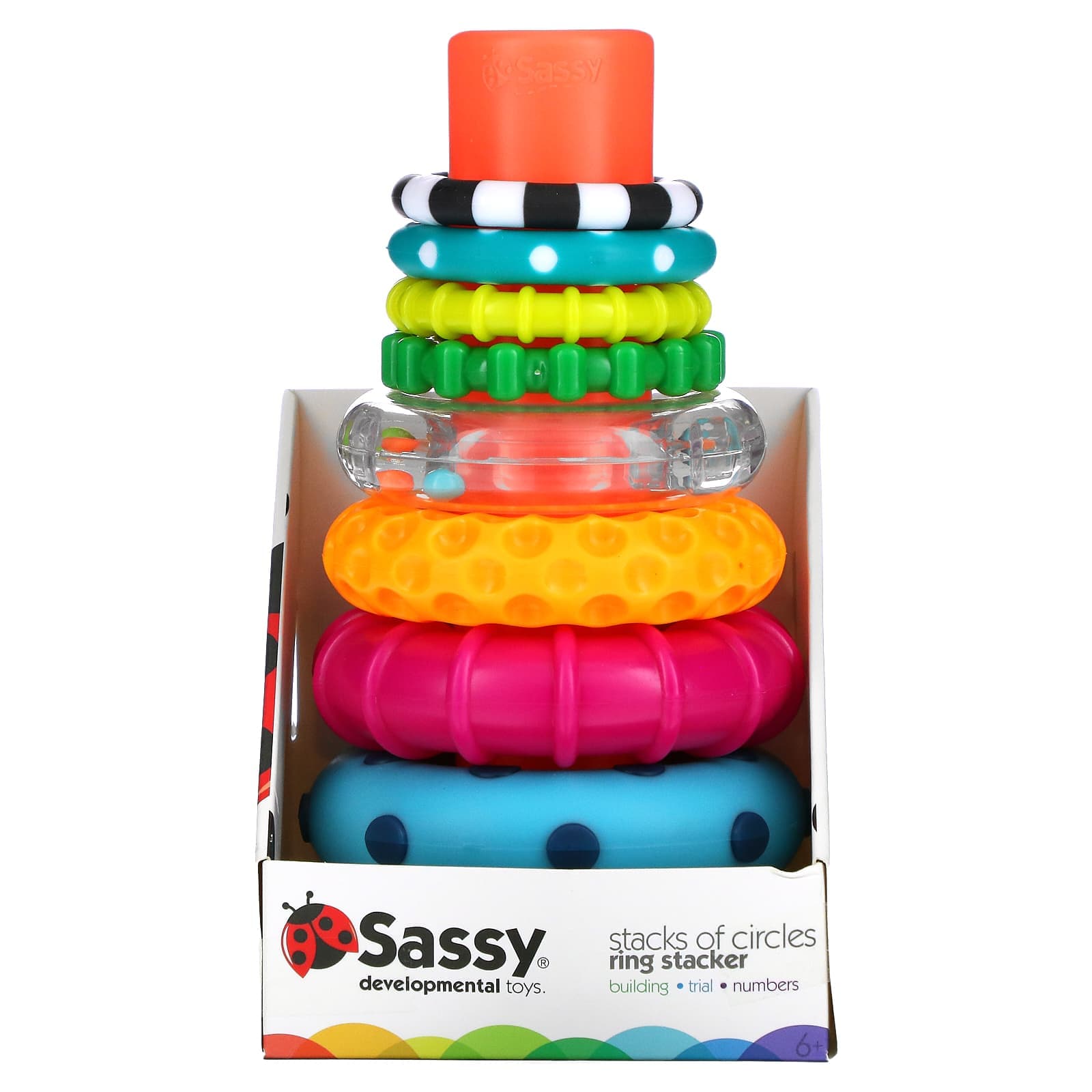Sassy Kreisstapelung, Ringstapelung, 10-teiliges Set