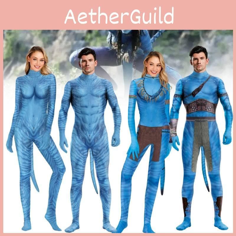 Avatar Inspiriertes Halloween Kostüm Milchseide Body für Fantasy Rollenspiel cm