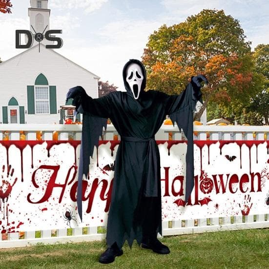 1 Set Kinder Halloween Kostüm Set Gruseliges Gespenst Cosplay Maske Handschuhe Gürtel Robe Anzug Karneval Party Leistung Spukhaus Kinder Outfit cm