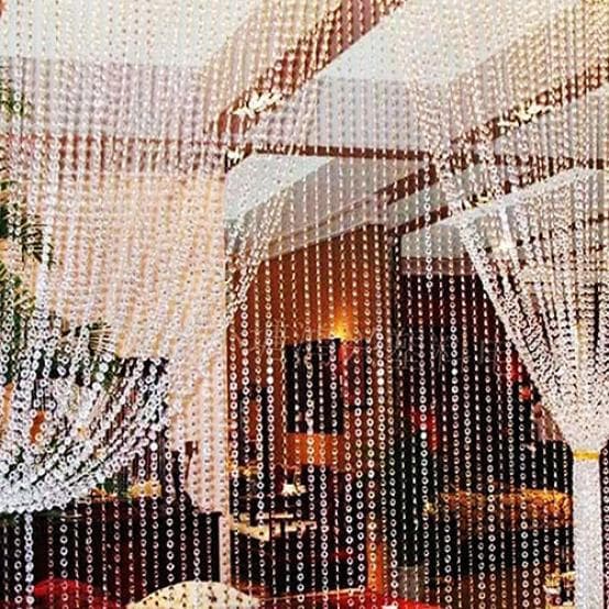 30 Meter transparenter Kunststoff-Harzperlen-Vorhang, Fenster, Tür, Hochzeitshintergrund