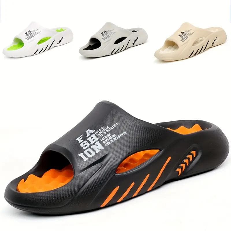 Sommermode Herren Hausschuhe Bequeme Anti-Rutsch-Strandschuhe Lässige große Hausschuhe cm orange