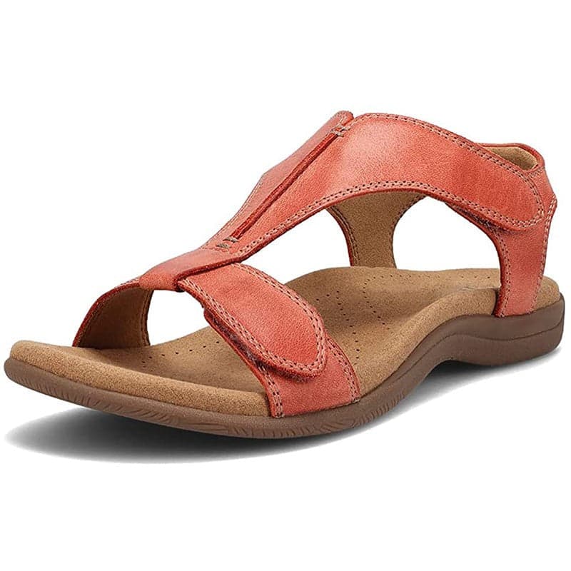 Damensandalen, neue Sommerschuhe, hochwertige orthopädische Sandalen mit offener Spitze, lässig, bequem, Outdoor-Mode, Übergrößen cm gelb