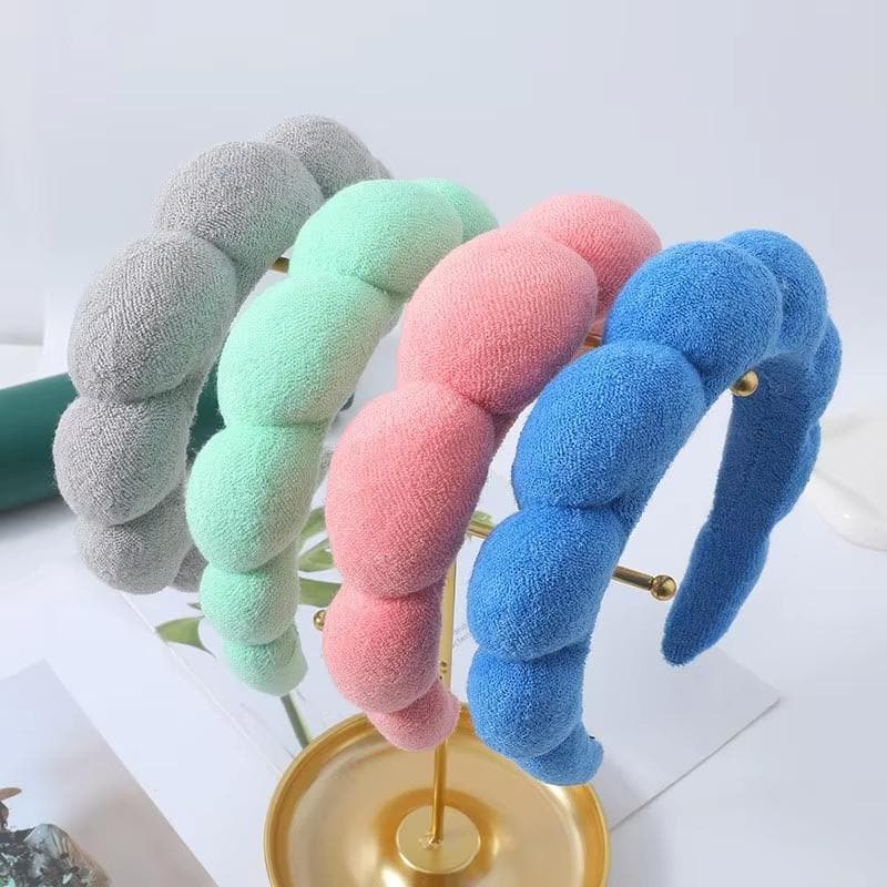 Neuer Mode Schwamm Stirnband Für Frauen Haaraccessoires Multifunktions Stirnband Zum Gesicht Waschen Make-up Entfernen Duschen Haarband weiß