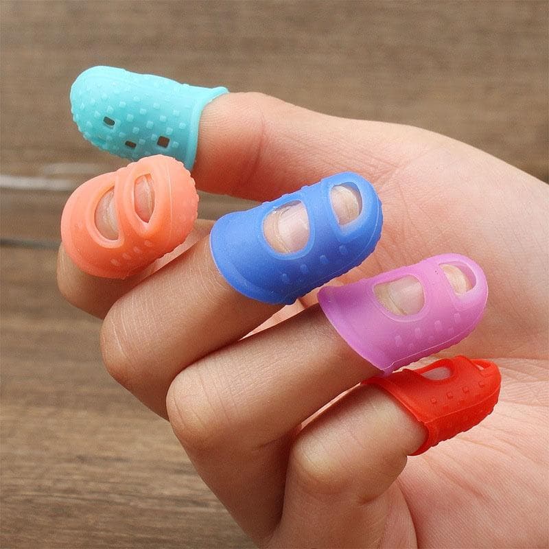 Multifunktionale Silikon-Fingerhüte Ausgehöhlt Atmungsaktiv Schützender Fingerling DIY Basteln Nähzubehör