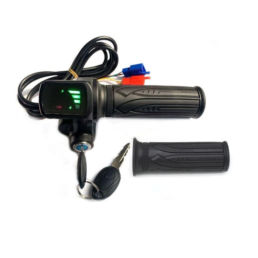 36V 48V Elektrofahrrad Gashebel mit LCD-Anzeige Gasgriff Fahrrad Roller Kabel Drehgasgriff für E-Bike