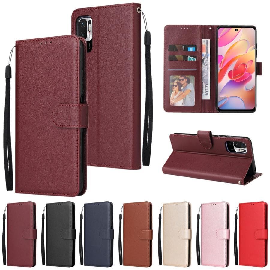 Flip Wallet Case für Xiaomi Redmi 10A 10C 9 9A 9C 9T 8 8A 7 7A Note 11 Pro 11S 10 Pro 10S 9 Pro 9S 8 Pro 8T 7 Pro Ledertasche gold