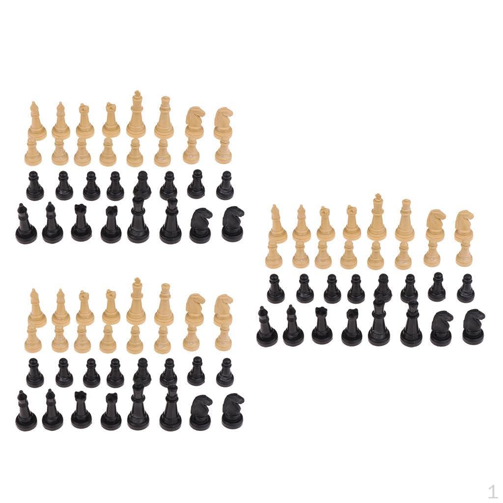 96 pièces d'échecs premium uniquement pièces de rechange dames en plastique de remplacement