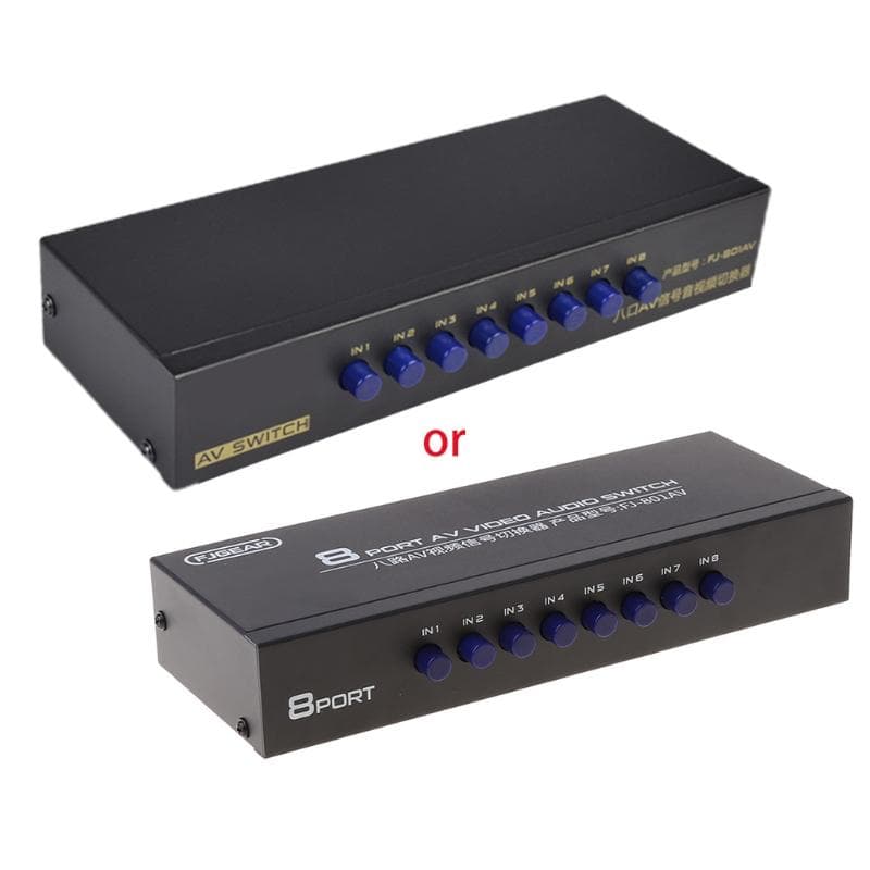 8-fach er out Composite Video L/ Selektorbox für DVD-Spielkonsolen