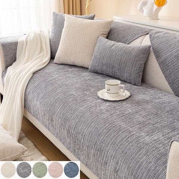 Nordic Chenille Sofabezug für Wohnzimmer, rutschfest, dick, Couchkissen, Sessel, Sitzmatte, Ecksofas, Handtuch