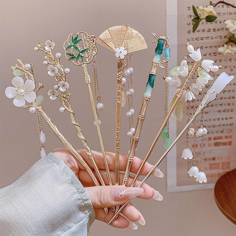 Vintage Hanfu Haarstab für Frauen im chinesischen Stil, Metallquaste, Haargabel, Haarstäbchen, Haarnadel, Frau, Schmuck, Haarspange, Zubehör cm