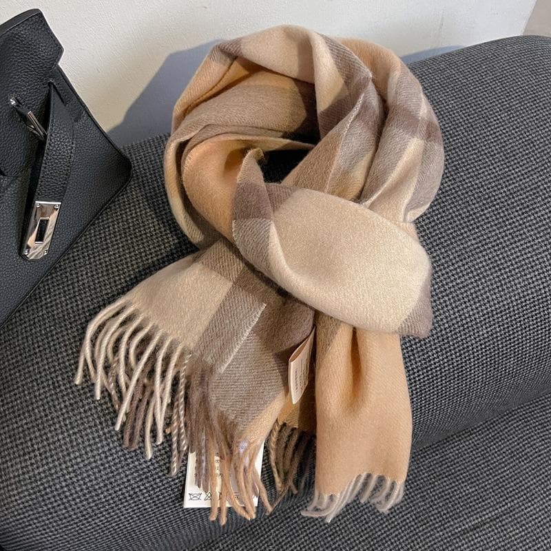 100% Australische Wolle Reine Wollschal Damen Winter Senior Stil Britischer Stil Schal Geburtstagsgeschenk cm