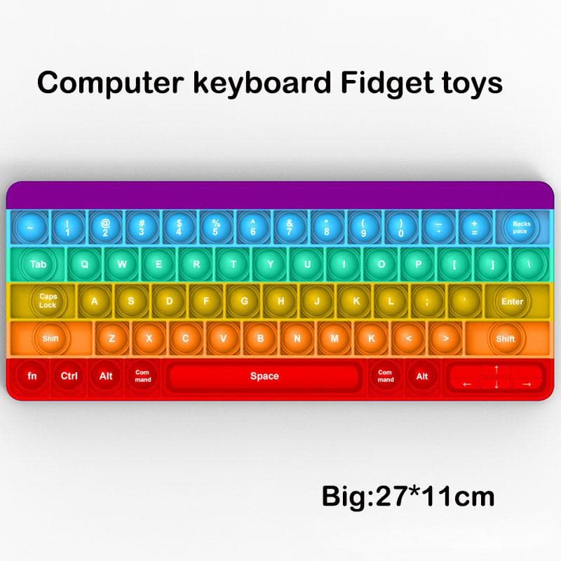 Große Größe Pops It Fidget Toys Push Bubble für Computertastatur geformtes Stressabbau-Spielzeug für Erwachsene Popit Squishy Kinder