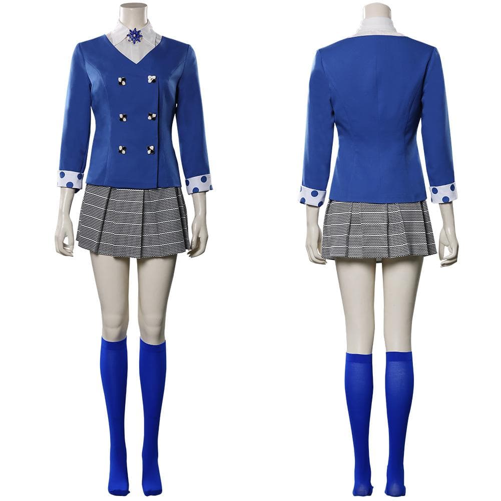 Heathers The Musical-Veronica Sawyer Cosplay-Kostüm, Uniformrock, Outfits, Halloween-Karnevalskostüme, komplette Sets cm blau
