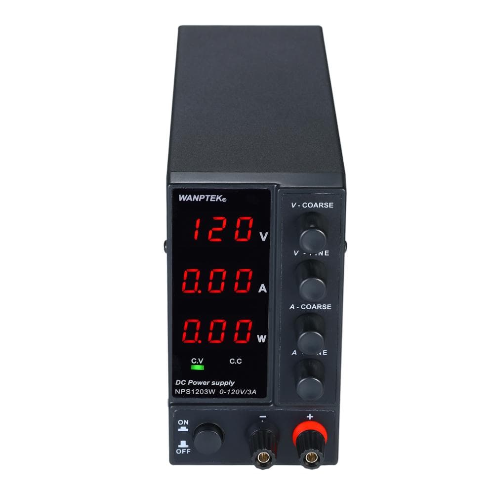 WANPTEK NPS1203W 0-120V 0-3A Schalt-DC-Netzteil 3-stelliges Display LED Hohe Präzision schwarz
