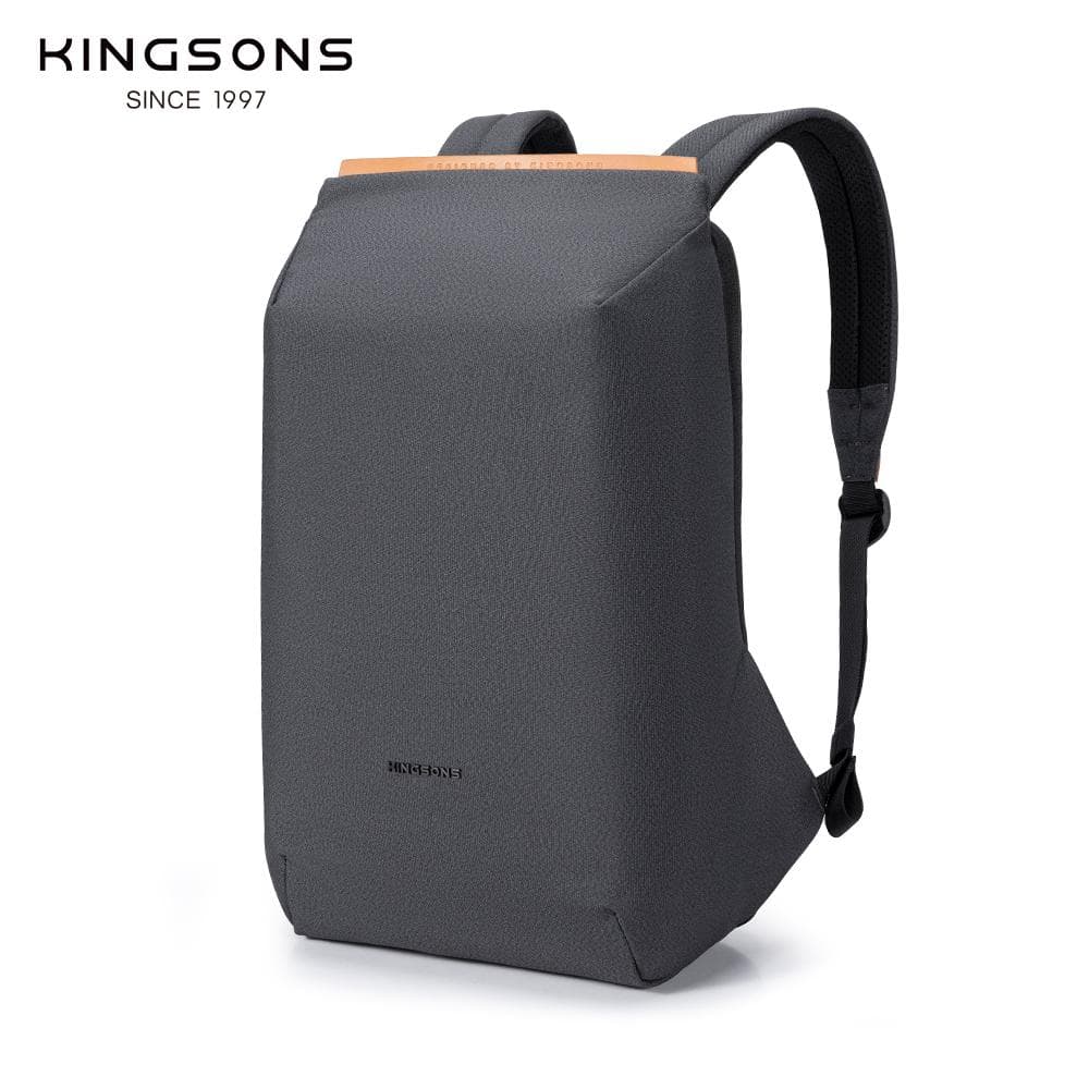 Herren Rucksack Kingsons 15,6 Zoll Anti-Diebstahl Laptop Rucksack Dunkelgrau/Hellgrau/Hellblau dunkelgraue